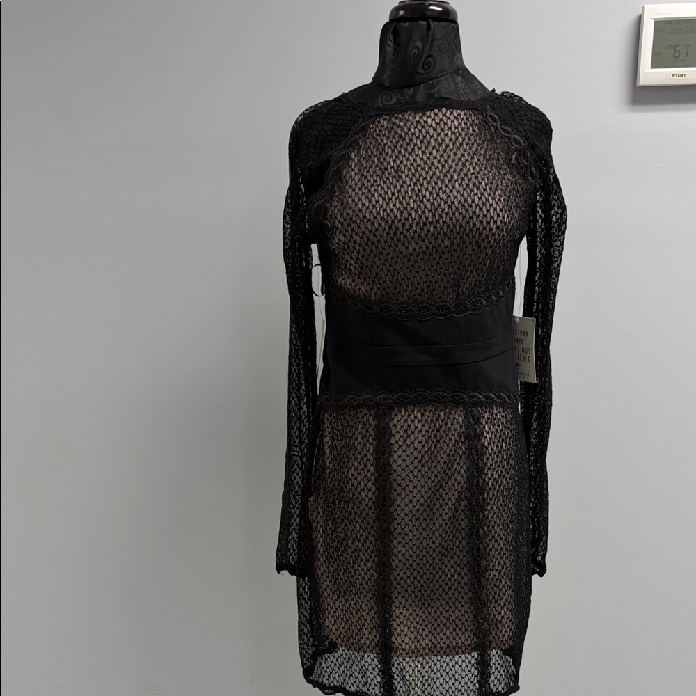 Free People Black Lace Dress